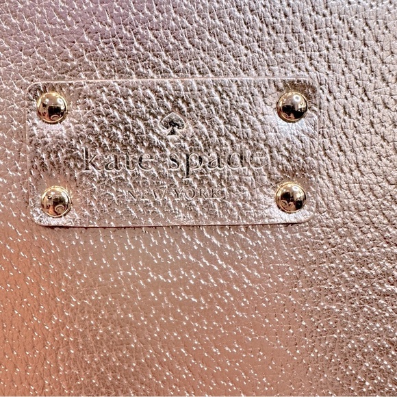 KATE SPADE ♠️ MARLEE ROSE GOLD LEATHER TOTE EUC - Picture 4 of 12